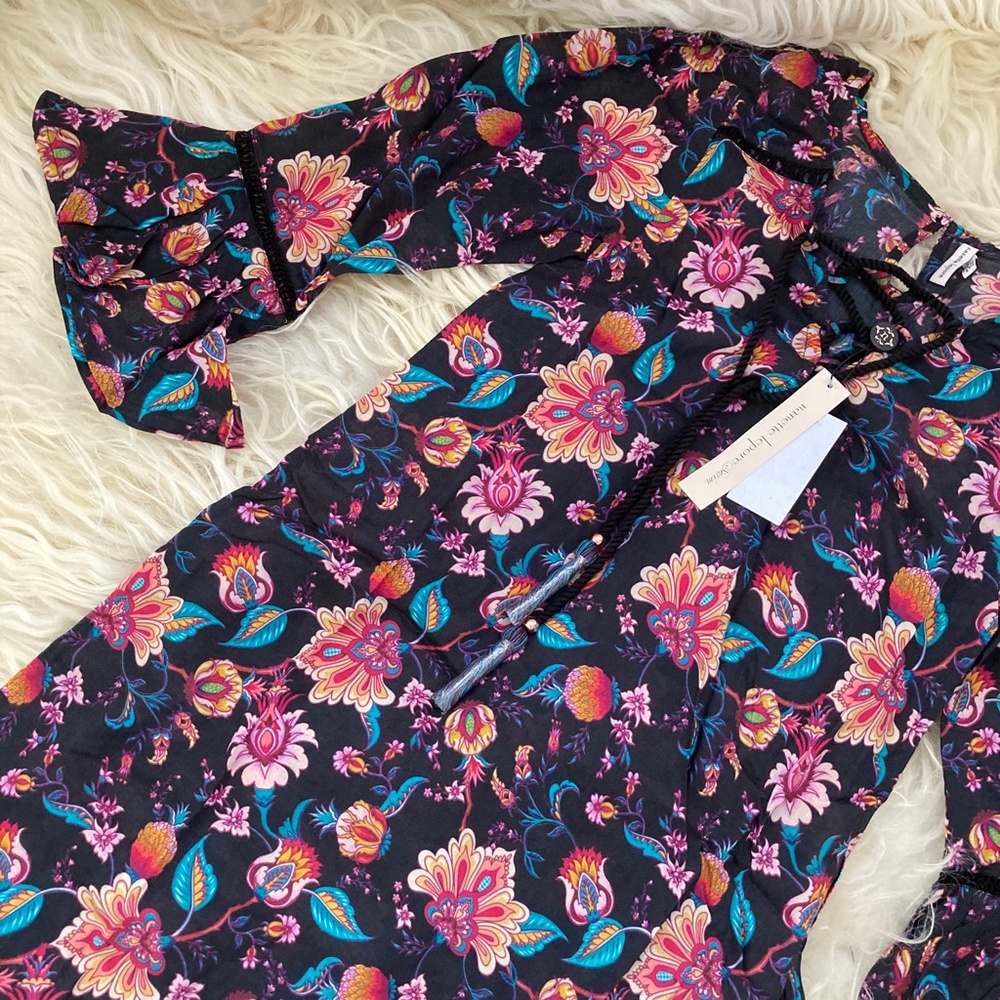 Nanette Lepore Black Floral Tatum Tunic - Picture 6 of 16